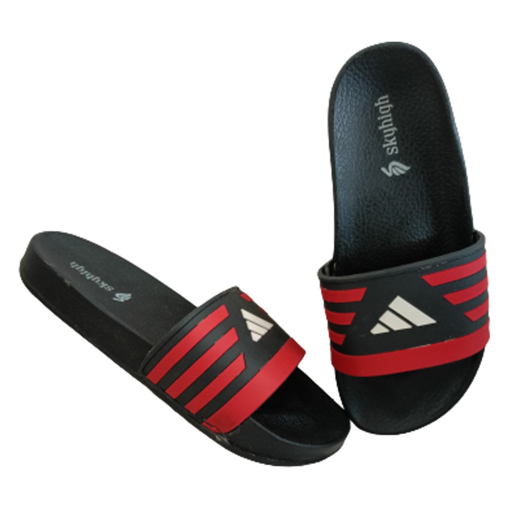 Red adidas slides online mens